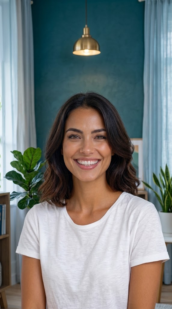 Smiling dental implant patient